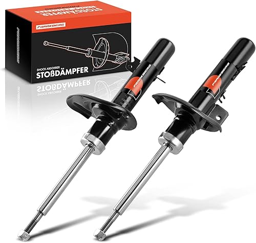 Frankberg Lot de 2 amortisseurs pour essieu avant compatible avec DS3 SA SB 1.2L 1.6L 2013-2019 207 SW WK WA WC CC WD 1.4L-1.6L 2006-2015 Replace # 5202VG - Poukt