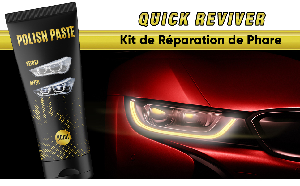 Quick Reviver - Kit Polissage Phare Voiture