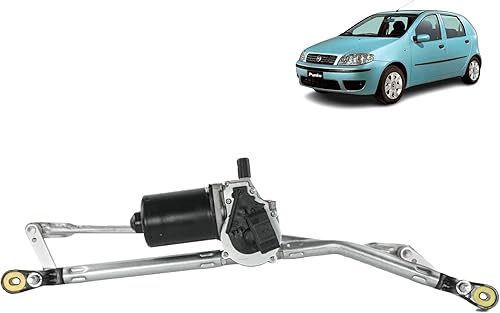 Moteur d’essuie glace compatible pour Punto 2 (188) (1999-2010) (tringlerie + moteur) 46524670, 46834851, 468348510, 517043250, 51704325 - Poukt
