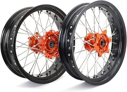 TARAZON 17'x 3.5'+ 17'x5.0' Roues Jantes Supermotard Cush Drive pour 690 Enduro/R 2008-2021 - Poukt