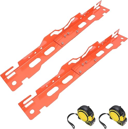 Fabater Outil D'alignement des Roues avec Feuille de Connexion, Plaques D'Outils D'alignement d'orteil Lourd avec 2 Mesures de Ruban pour de Voiture, de Camion, de VUS (Orange) - Poukt