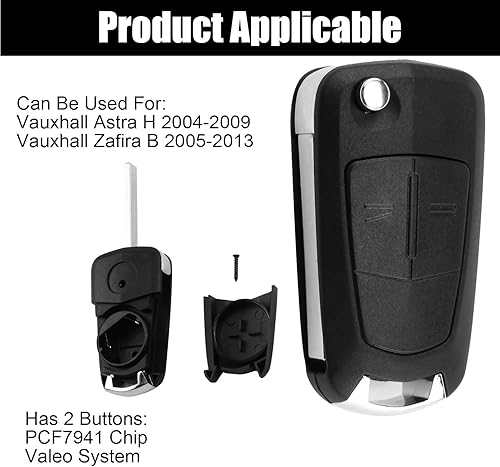 Coque de clé de voiture pour Opel Corsa Astra J Vectra Zafira Insignia Meriva Mokka Tigra Movano Adam - Poukt