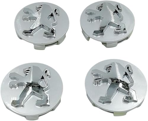 WJWZZGYL Auto Cache Moyeux Capuchons De Centre pour Peugeot 2008 301 308 3008 408,Cache-écrou de Roue Tanche Et Anti PoussièRe Jante Centre D'emblème Accessoires,60mm-B - Poukt