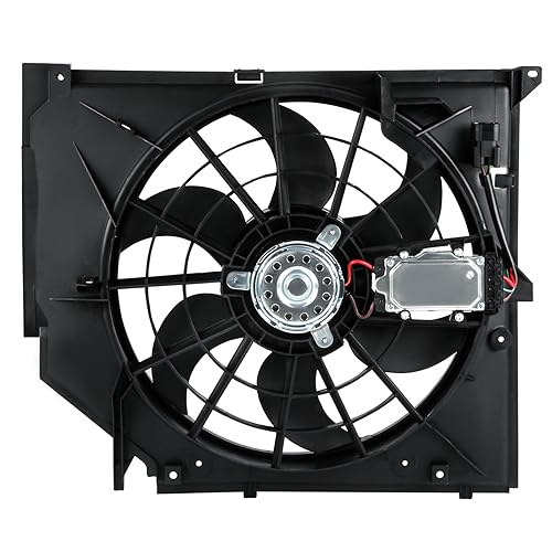 DOCAS Ventilateur de refroidissement moteur 17117525508 compatible avec 3er E46 Touring E46 316i 318d 318i 320i 323i 325i 325xi 328i 330i 3er Cabriolet Coupe E46 318Ci 320Ci 323Ci 1999-2006 - Poukt