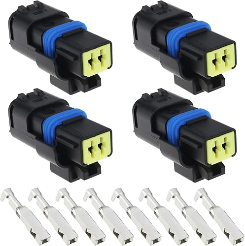 Be In Your Mind 4pcs Connecteur de Capteur de Phare à 2 Broches 37592 Prise de Capteur de Température Compatible avec Peugeot Compatible avec Citroën - Poukt
