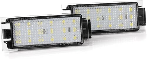 Bynome Éclairage de plaque minéralogique LED CanBus sans erreur Plaque d'immatriculation pour Renault Twingo Clio 4 Megane 3 4 modèles scéniques Captur Espace Laguna Latitude Master Mode Grand modèle - Poukt