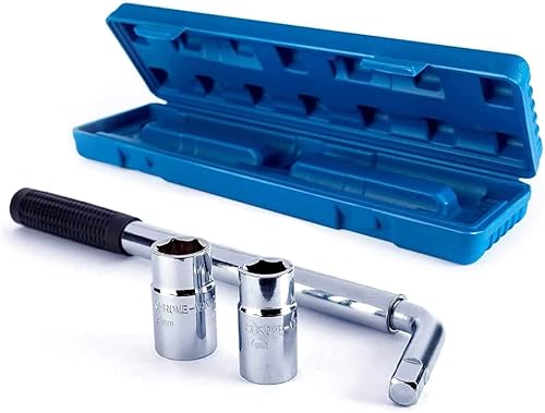 Clé De Roue De Voiture RéTractable, Clé à Molette TéLescopique Avec Douilles Standard 17/19mm Et 21/23mm, AntidéRapant, Durable, Pour Voiture/Camionnette/Camion Pneu De Secours Panne D'Urgence Etc - Poukt