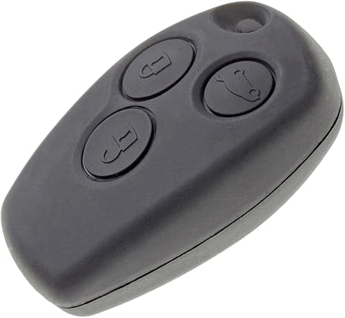 Jongo - Coque de Clé sans Lame Compatible avec Dacia Duster, Sandero, Sandero Stepway, Logan, Lodgy | Boitier Clef Plip Voiture Télécommande 2 Boutons - Poukt