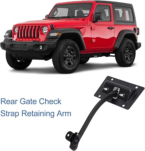 Aramox Bras de Retenue de Sangle de Hayon Noir Bras de Retenue de Sangle de Contrôle de Porte de Coffre Arrière Compatible avec Wrangler JK 2011‑2018 OE : 04589890AC - Poukt