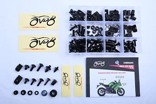 avdb-Moto KIT Visserie AVDB pour Montage carénage Complet Compatible avec ER6F 2012-2016 (Gris/Titane) - Poukt
