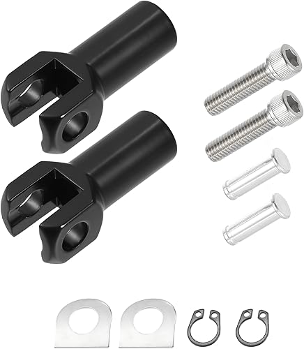 QUARKZMAN Supports De Repose-Pieds Passager, Kit De Monture De Clevis Gauche Et Droit Pour Repose-Pieds De Moto pour Harley Davidson Softail 2000-2006, Monture De Repose-Pieds En Clevis Noir - Poukt
