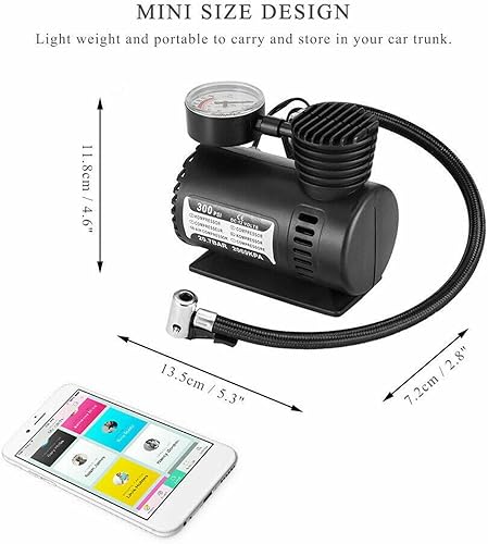 Pompe à air électrique de voiture 300 PSI Compresseur d'air portable Gonfleur de pneu pour voiture - Poukt