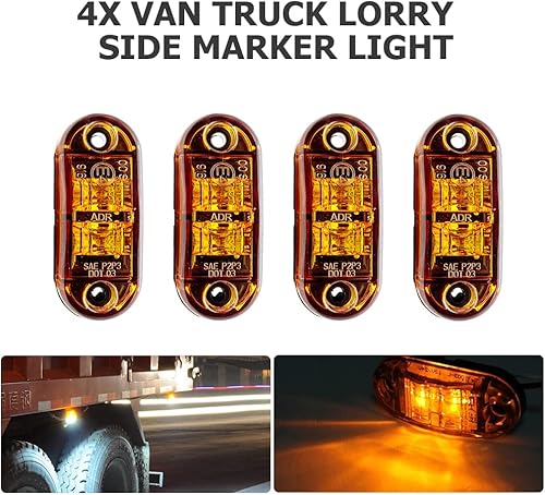 Maso Feux latéraux de position universels à LED pour camion, camionnette, caravane, voiture, bus, 12 V/24 V - Poukt