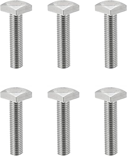 LOZTBUE 6 pièces, adaptateur pour rainure en T, écrou pour rainure en T, galerie de toit, jeu d'écrous pour rainure en T M6, vis de serrage avec écrou et rondelle, support en acier inoxydable - Poukt