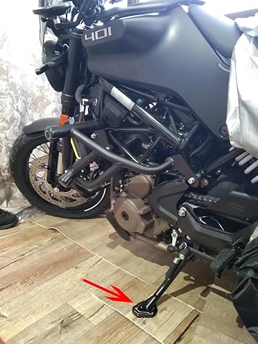 CCYYMOWOK Plaque d'extension de béquille latérale de moto CNC pour Svartpilen 401 2022 Vitpilen 401 2018-2023 - Poukt