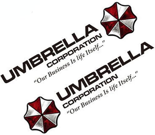 Umbrella Corp Lot de 2 autocollants réfléchissants en vinyle pour porte de voiture ou camion - Poukt