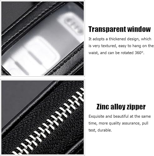 JNNJ Pochette En Cuir Pour Porte-Clés De Voiture, Protection Du Trousseau De Clés De La Voiture étui à Fermeture éclair, Sacoche Universelle Pour Porte-Clés Voiture Avec Un Crochet En Métal(Bleu) - Poukt
