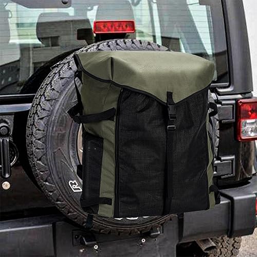 Rosixehird Pneu Secours,Sac Poubelle Voiture pour Montage Roue Secours - Pneu SecourGrancapacité pour Wranglers JK JKU U, Rangement Universel - Poukt