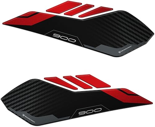 Resin Bike Autocollant Moto Compatibles avec Kawasaki Z900 2023-2024 Rouge. Protections Latérales de Réservoir Contre Les Chocs et Les Éraflures. Autocollant 3D Résinés Made in Italy - Poukt