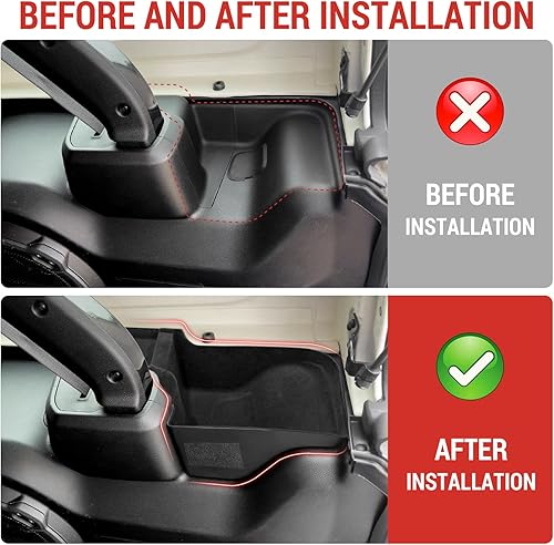 Utiiy Bac de rangement de roue pour Jeep Wrangler JL JLU 4XE 2018 à 2023 - Plateau de rangement latéral pour accessoires de porte Wrangler JL 4 portes (gauche + droite, ne convient pas au modèle 2024) - Poukt