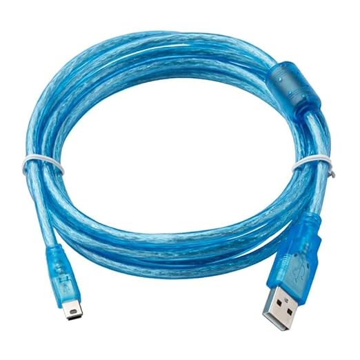 AKDDNZX JZSP-CVS06-02-E Câble d'alimentation servo applicable - V 7S Câble de téléchargement de programmation des données transparent (bleu 5 m) - Poukt