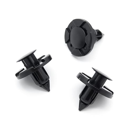 VVO Fasteners- Clips en Plastique Noir. Pour Doublure de passage de roue avant et garde-boue. Compatible avec Nissan Juke, Qashqai, Micra, X-Trail, Note, (10 pcs) - Poukt