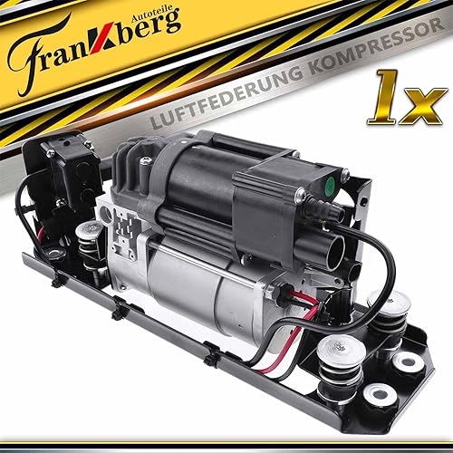 Frankberg Compresseur d'Air de Suspension avec Support avec Bloc de soupapes Compatible avec Série 5 F07 F11 520 528 530 535 550 Série 7 F01 F02 F03 F04 730 740 750 760 Remplacer# 37206864215 - Poukt