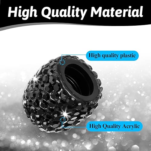 Gjinxi Lot de 8 bouchons de valve de pneu en cristal diamant en strass Accessoires de voiture pour femmes Bling Crystal Wheel Tire Stem Caps Universal Tire Valve Caps for Cars Trucks and Motos - Poukt