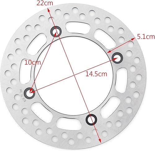 Artudatch Disque de frein arrière pour moto en acier inoxydable Rotor pour Suzu-ki DR350 TS125 RK/RL/RM/RN/RP/RR TS200 DR 250/350 - Poukt