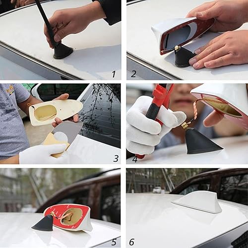 CQGRAPE Antenne Voiture pour Renault Megane 2 3 Duster Logan Clio 4 3 Laguna 2 Sandero Scenic 2 Captur Fluence Kango, Antenne Voiture Requin Universelle Améliorer Le Signal Étanche Accessoire Voiture - Poukt