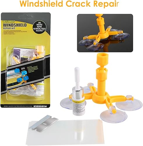 Yudanny Trousse de bricolage kit de réparation de pare-brise en résine de pare-brise en verre de fenêtre de voiture - Poukt