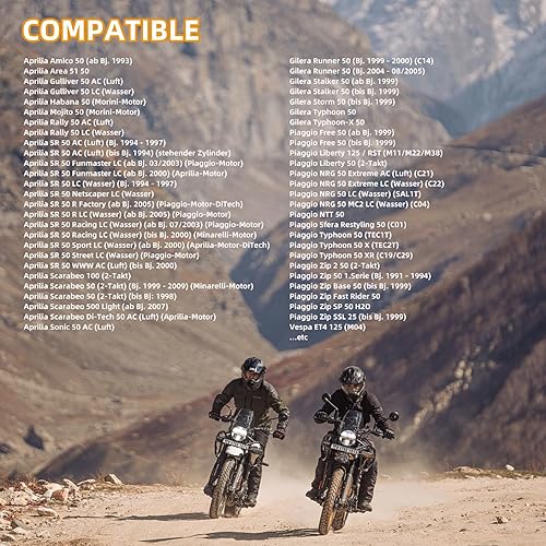TYBYBB Joint de collecteur d'échappement pour scooter 50 cm3 2T et boulons de support d'échappement M6 compatible avec Yamaha Aerox Bw's, MBK Booster, Nitro, Aerox, Mach-G, Jog-R, Ovetto - Poukt