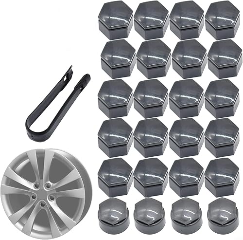 URPIZY Lot de 24 cache-écrous universels de 22 mm avec outil de démontage pour boulon de verrouillage 2010-2017 - Poukt