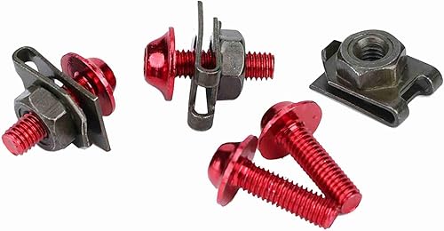 FILFEEL Clips de Pare-Chocs, Kit de Carrosserie 5 X 16 Mm, Kit de Boulons de Carrosserie de Carénage de Pare-Chocs Avant de Moto, Vis de Fixation Rapide, écrou pour Moto, Vélo, Scooter (Black) - Poukt