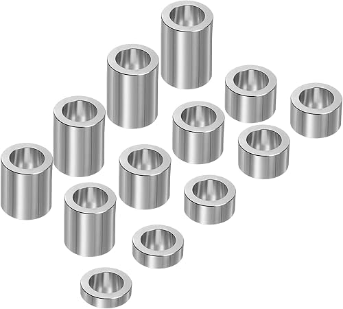QUARKZMAN Ensemble de 13 Entretoises Réductrices d'Essieu de Roue de 1-1/8' pour Essieu de 3/4', Adaptateurs de Réduction de Bague pour Meules de Moto, Meules d'Établi (En Aluminium CNC) - Poukt