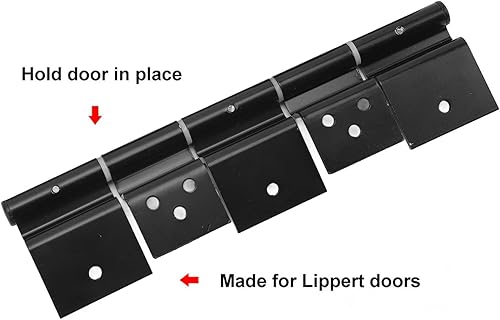 Kit de Charnières de Porte de Camping-car 2 Pièces Charnières à Friction de Porte D'entrée de Camping-car en Métal Fonctionnement en Douceur Haute Résistance Noir Installation - Poukt