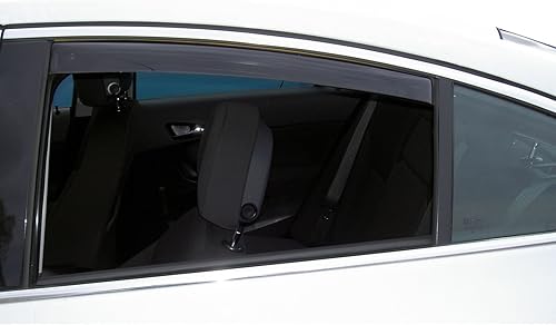 Déflecteurs latéraux compatible avec Skoda Fabia 5 portes/combi 2007-2014, Gris fumé, Rauchgrau - Poukt