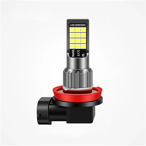 REDLEO Ampoule de phare de voiture stroboscopique H7 H11 Led 12V, 2 pièces, H8 H9 9006 9005 HB3 HB4 H16, prise d'avertissement, feux de conduite (Color : White, Size : 9006/HB4) - Poukt