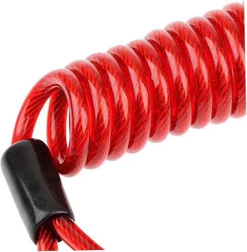 120 cm de sécurité Lanyard Sécurité anti-vol Moto-Motorcycle Disque de roue Disque Brake Lock Rappel Câble ressort - Poukt