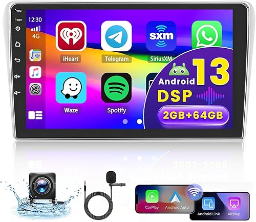 Hikity 2+64GB Android 15 Autoradio pour Toyota Avensis 2003-2009 Radio Carplay Android Auto, IPS Écran Tactile 9 Pouces Poste Radio Voiture avec Caméra de Recul, Bluetooth Stéréo, GPS, WiFi, DSP, EQ - Poukt