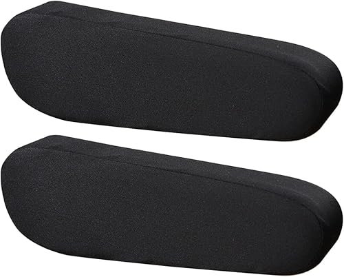 1 paire Housses d'accoudoir de siège avant, Accoudoir De Chaise Bureau élastiques Lavables housse chaise universelle avant en cuir voiture avec fermeture élastique Couverture d'accoudoir (Black) - Poukt