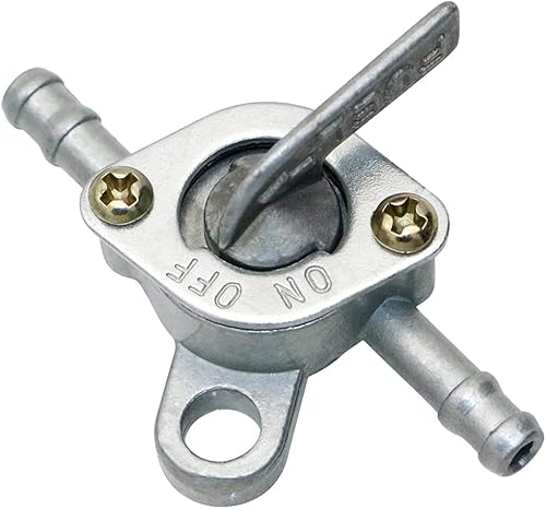 ihreesy Interrupteur de Carburant 6mm, Aluminium Robinet d'Essence Moto Valve de Robinet à Essence Ligne de Carburant Pompe À Gaz Vanne Commutateur Universel pour Moto Scooter Velomoteur Cyclomoteur - Poukt