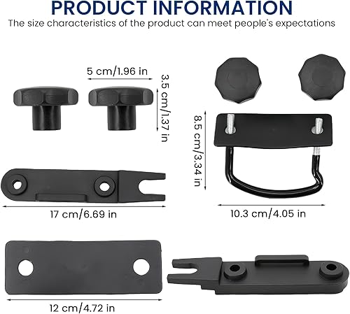4 Pièces Boulons pour Coffre de Toit avec Marchepied de Porte de Voiture Pliante, Supports de Fixation pour Coffre de Toit, Fixation Coffre De Toit Universelle, Largeur Interne : 86 mm - Poukt