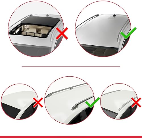 MDAK Compatible avec Volvo V70 2000-2007 FLY Model Barres de Toit Railing Porte-Bagages de Voiture Noir Aluminium 2 Barres - Poukt