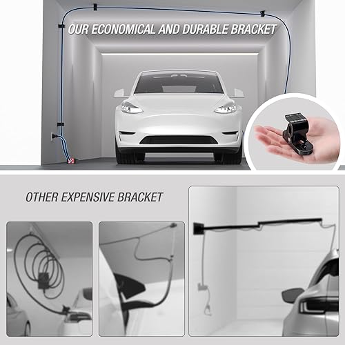 MCEVKELN Support de Câble de Charge pour Véhicule Électrique, Lot de 4, Crochet pour Chargeur EV, Porte-Outils, Support Mural Multifonctionnel, Adaptée pour 10 à 30 mm, avec Boîte - Poukt