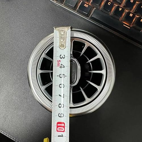 NOVEMS Grille De Ventilation pour Benz Classe V W447 pour Vito A4478308502 Tableau Bord Intérieur Avant Voiture A/C Sortie d'air Turbo Climatisation Ventilation Grille D'aération(Silver Circle 1) - Poukt