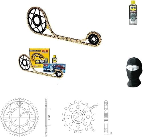Compatible avec Yamaha FZ6 Fazer, Abs, S2 (RJ07/RJ14) 600 2005-05 KIT DE Transmission pour Chaine Moto DID 530VX3 LUN 118 MAILLONS, PIGNON Acier P530-Z46, PIGNON P530-Z16 SPECIFIQUE AUX Motos - Poukt
