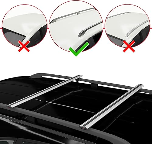 accessorypart Compatible avec Kia Stonic 2017-2025 BASIC Model Barres de Toit Railing Porte-Bagages de Voiture Gris Aluminium 2 Barres - Poukt