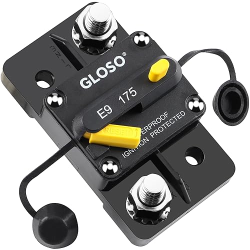Gloso Disjoncteur Réinitialisation manuelle étanche Interrupteurs bateau voiture 175 AMP E93 - Poukt