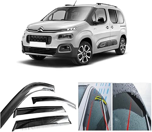 AC WOW Lot de 4 déflecteurs d'air pour Citroën Berlingo III pour Peugeot Partner III/Rifter pour Opel Combo pour Toyota ProAce City 2018, 2019, 2020, 2021, 2022, 2023, 2024, 2025 - Poukt